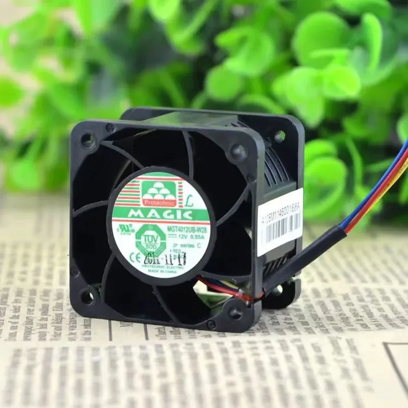 for MAGIC MGT4012UB-W28 12V 0.55A 4 Wire 4028 Cooling Fan New Original