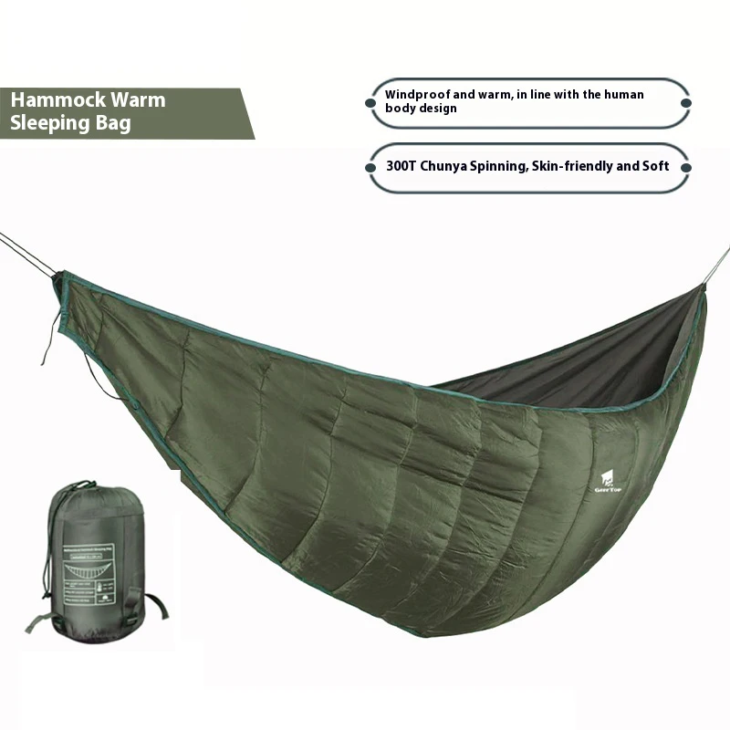 Large Space Outdoor Leisure Portable Winter Camping Hammock Sleeping Bag Cold Lightweight Camping Hammock Warm Quilt