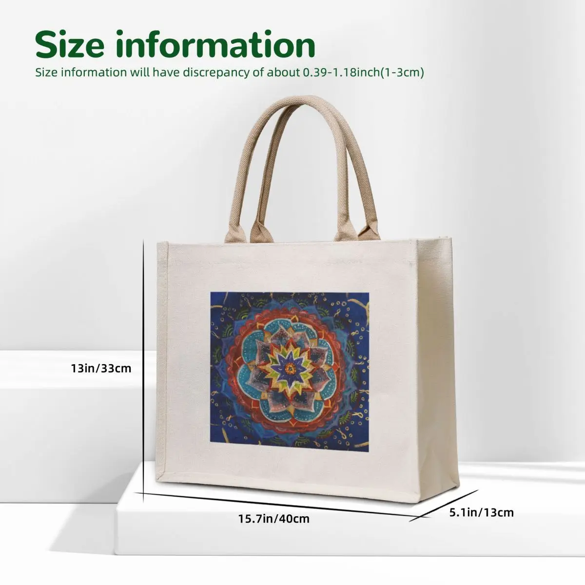 Colorful Mandala Art Tote Bag Women's shopper bag Eco bag Reusable bags