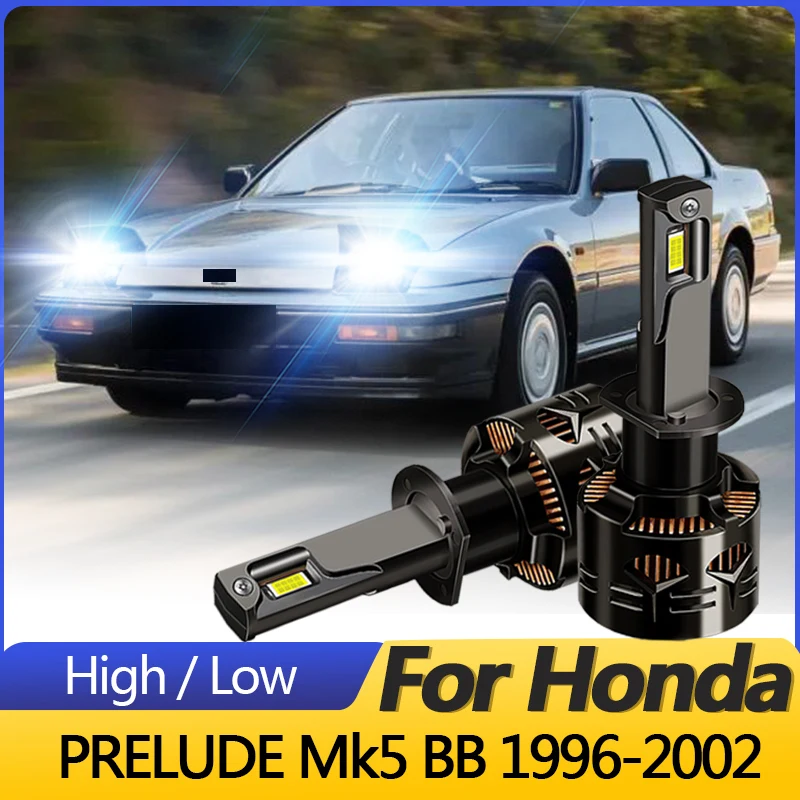 

2 шт., высококачественные H1 белые CANbus для Honda PRELUDE Mk5 BB 1996-2002, светодиодные фары дальнего света, ближнего света, 30000LM Plug&Play