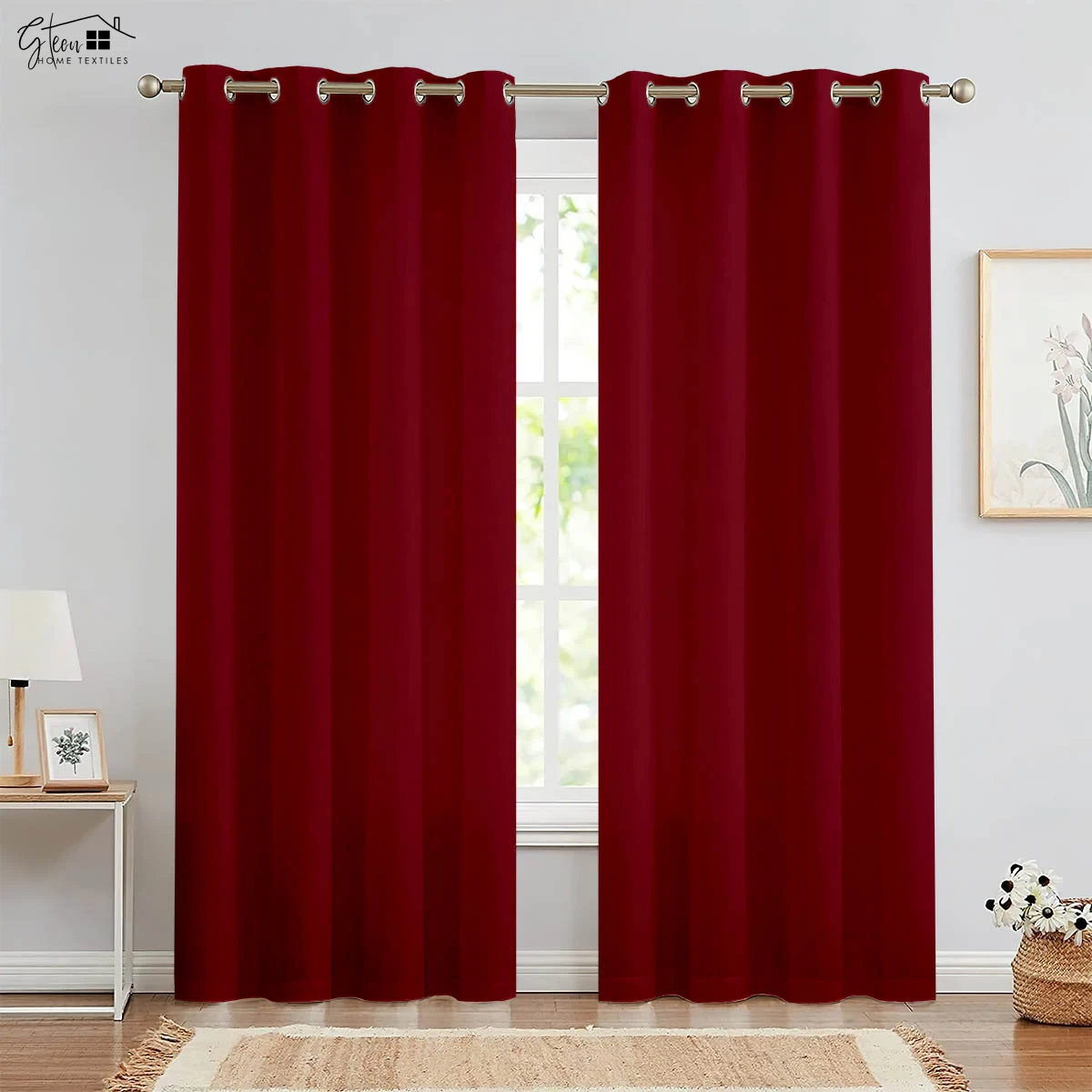 

Pure Color Decorative Curtains Red Gray Black Brown Purple Pink Living Room Bedroom Study Modern Simple 3D Printed Curtains 2PCS