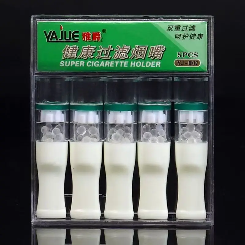 5pcs/Set Universal cigarette type Filtration Smoke Filter Cigarette Holder Microfilter Portable Cleaning Repeatedly filter