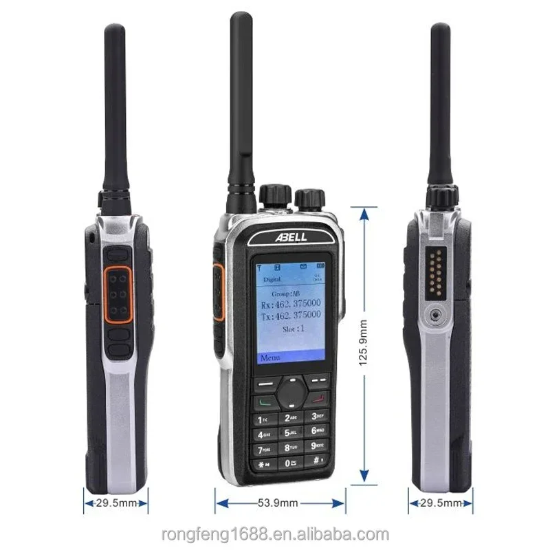 ABELL A780T Long Range Walkie Talkie Digital DMR Analog Compatible Portable Two-Way Radio with Location and Bluetooth