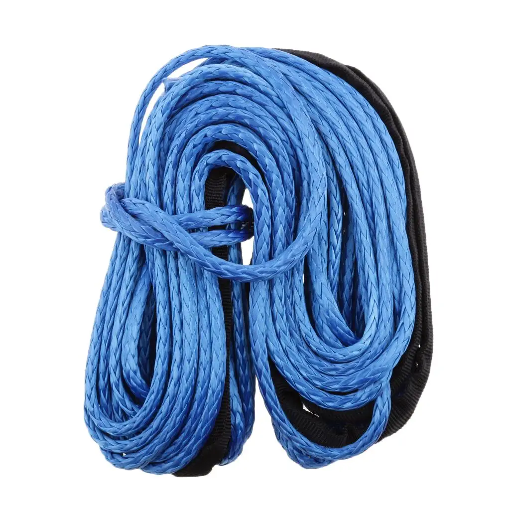 1/5' x 50' BLUE Synthetic Winch Line Cable Rope 4000 LBs for ATV UTV SUV