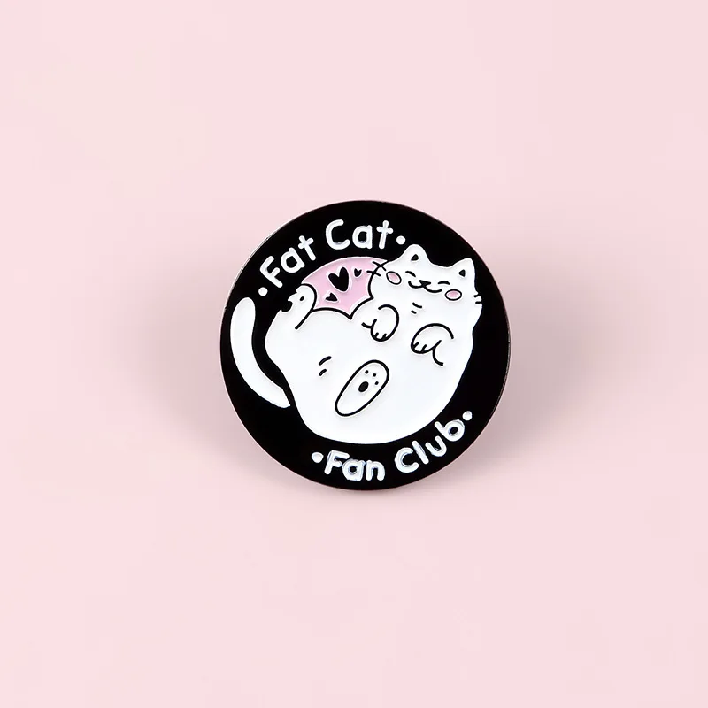 Animal Brooch Cute Chubby Kitten Pet Metal Badge Small Accessories Wholesale Hat Pins for Caps Decorative Brooches Backpack Pin