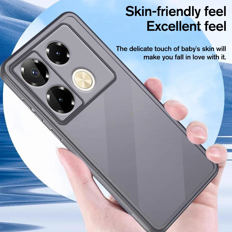 Plating Camera With PC Lens Film Case On For Infinix Note40 Note 40 Pro 4G Not 40 Pro+ 5G Airbags Anti-Fall Clear TPU Soft Cover