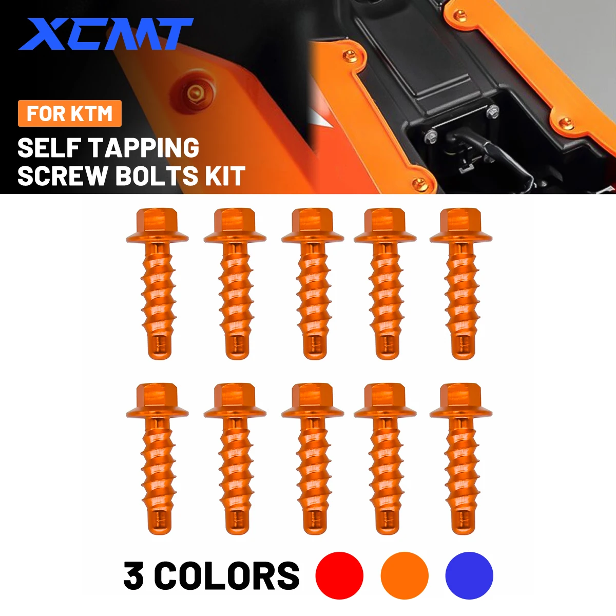 

10 PCS Dirt Bikes Self Tapping Plastic Parts Screw Bolt Kit For KTM EXC EXCF XC XCF SX SXF 125 250 300 350 400 450 500 2004-2024