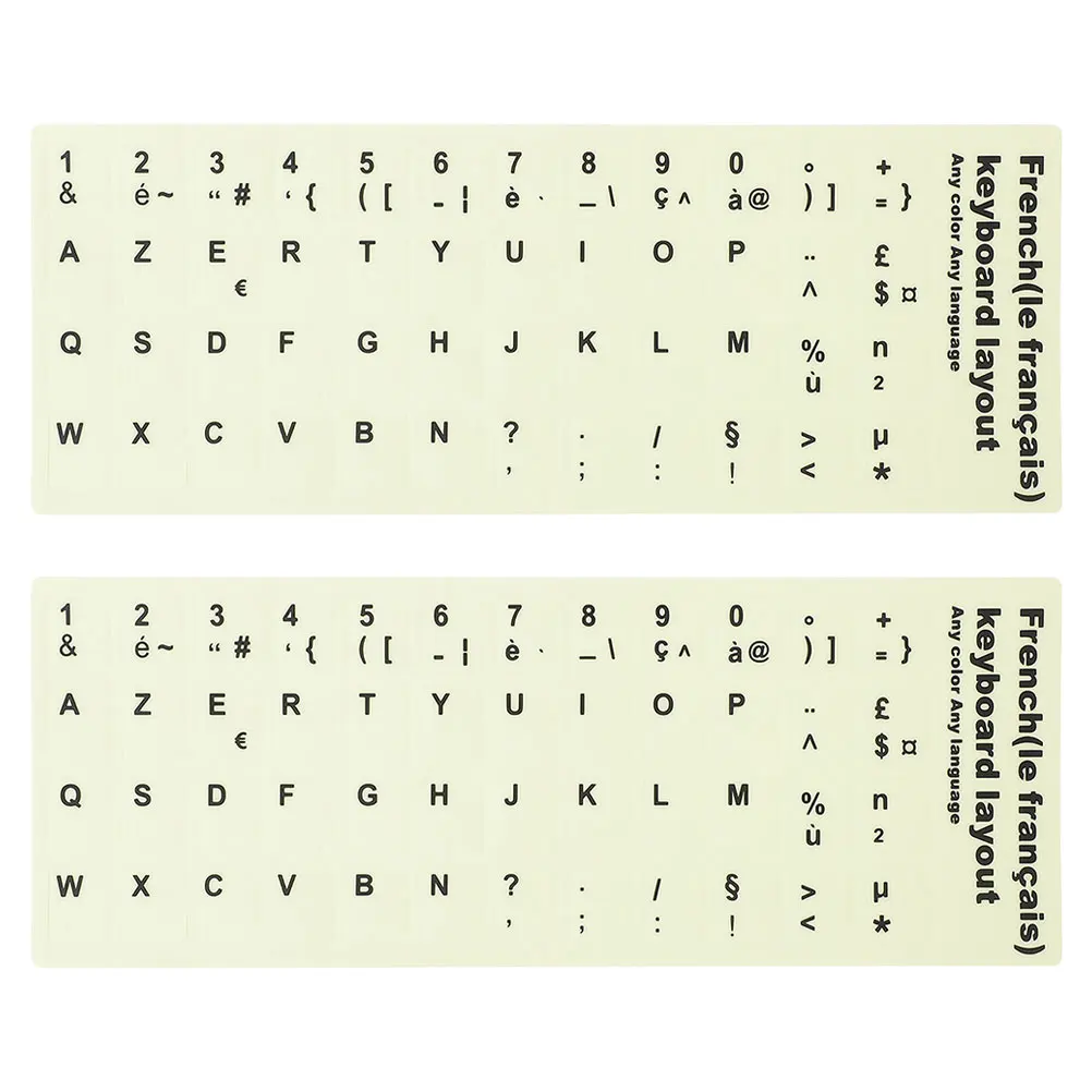 

2 PCS Luminous Stickers Illuminated Keyboard Letters Cover Glow Decals Desktop Computer Pvc Covers for