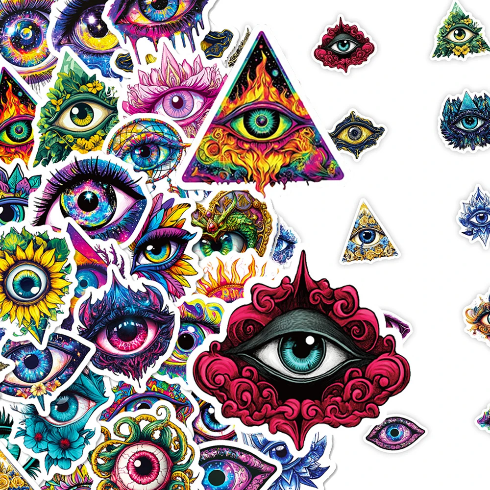 10/30/50 قطعة الإبداعية القوطية عيون الشر ملصقات الجمالية الرجعية الفن الكتابة على الجدران ملصق DIY بها بنفسك الهاتف سكيت سجل القصاصات الشارات اللعب #3