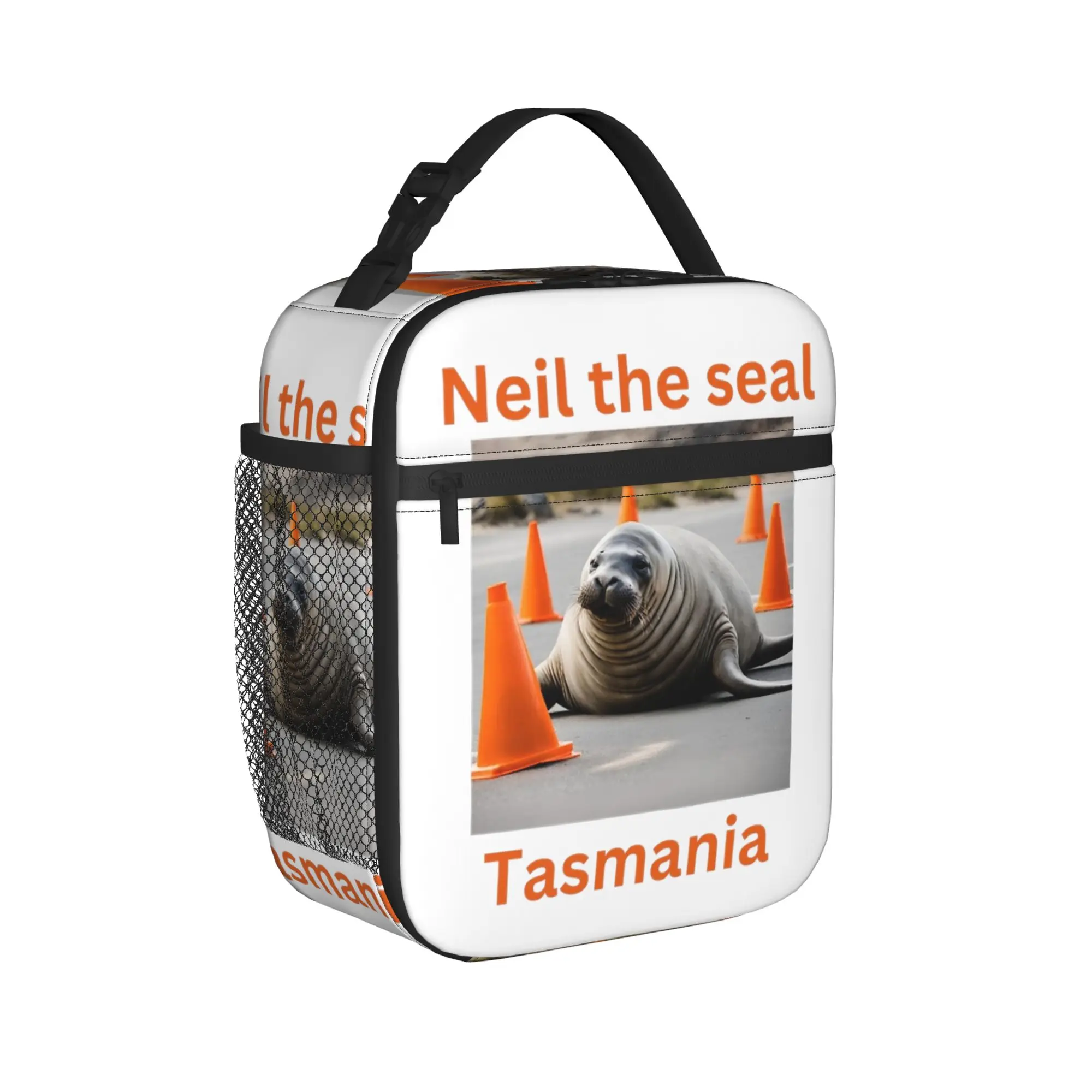 Tasmania Neil the Seal Thermal Insulated Lunch Bag for School  Portable Bento Box Thermal Cooler Food Box