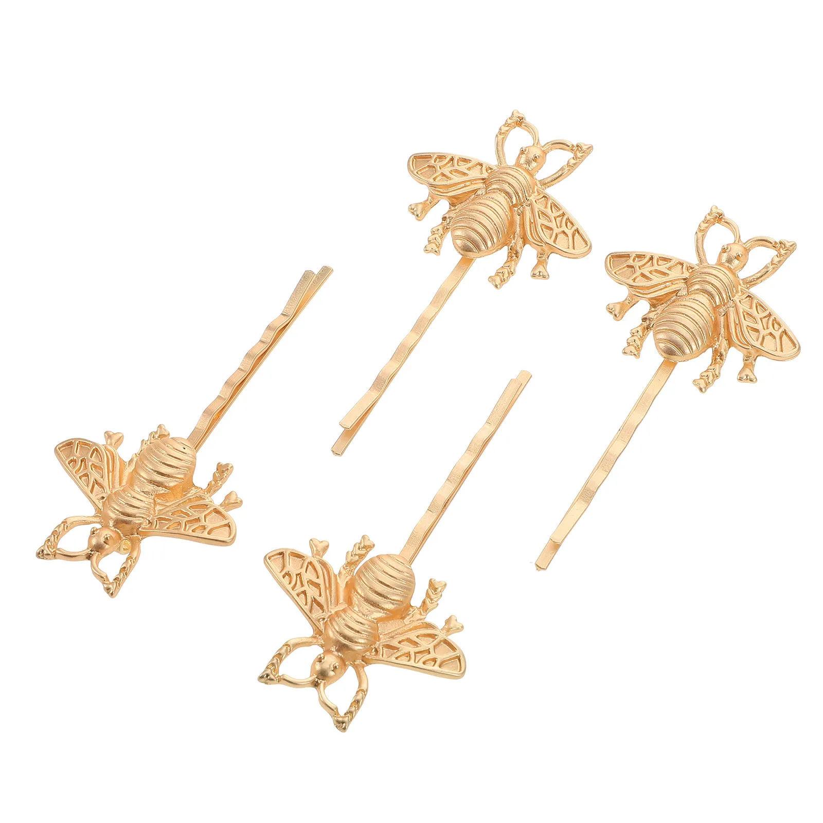 

4Pcs Bee Hair Clip Set Exquisite Detailing Realistic Bee Design Metal Hairpins for Women Versatile Stylish Hair Ornament