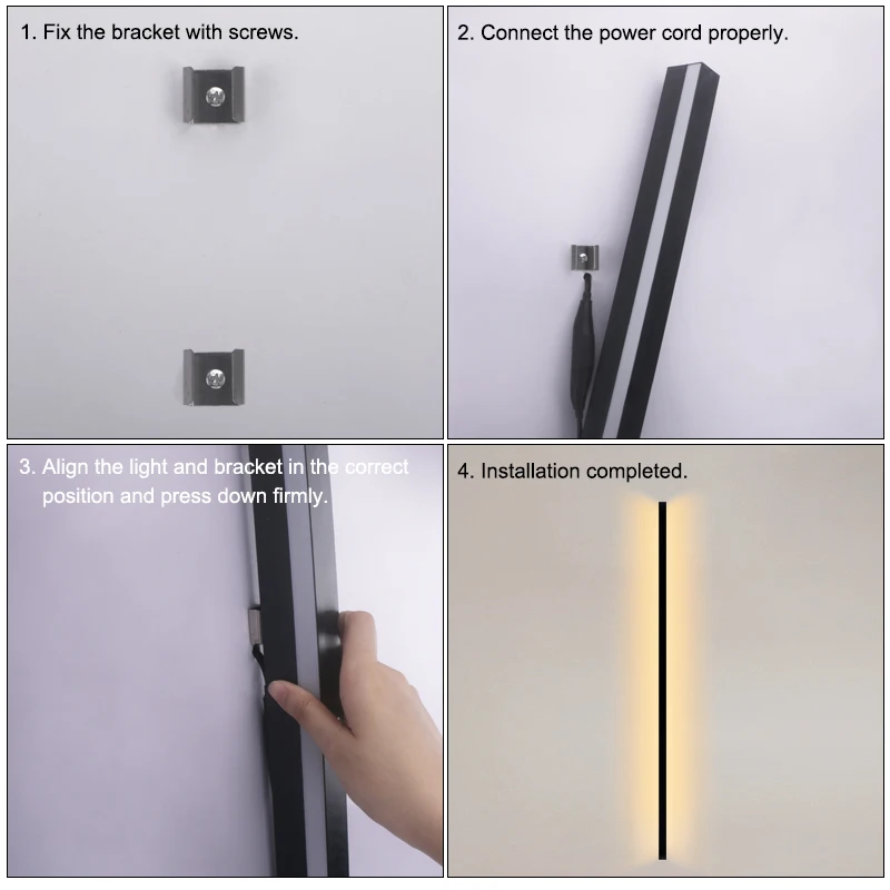 Lámpara de Pared LED para Exteriores, Impermeable IP65, para Jardín, Pasillo, Tira de CA, Material de Aluminio Moderno, 85-265V, Luz Decorativa para Exteriores