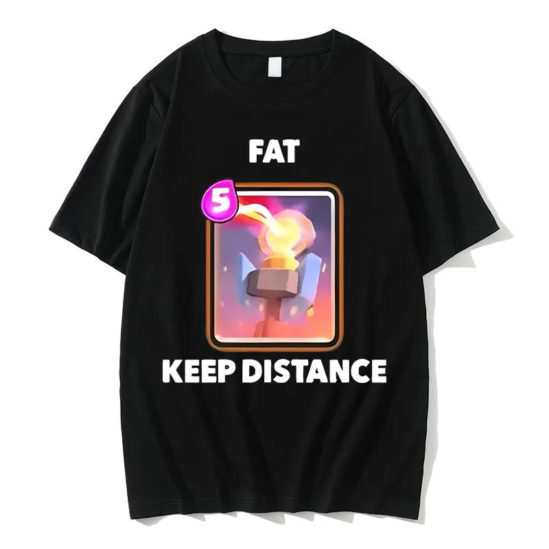 

Fat Keep Distance Funny Meme Tshirt Men's Casual Cotton Oversized T Shirts Men Women I Love Miners Game Otaku Lover Gift T-shirt