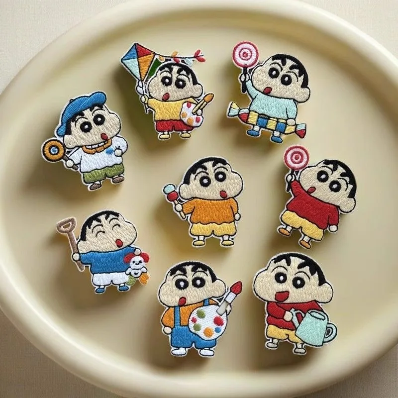 Crayon Shin-chan high-value creative new embroidery animation peripheral stickers clothes decoration stickers repair subsidies