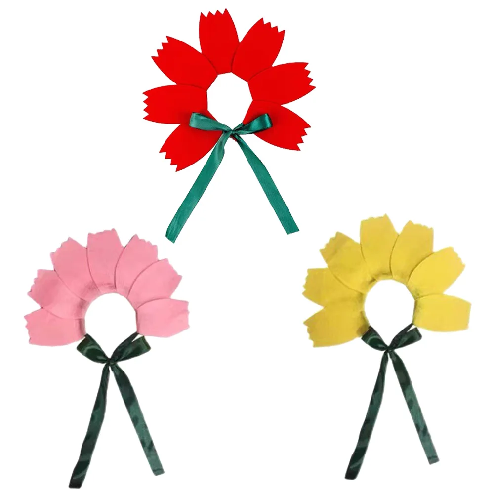 

3 Pcs Headband Headbands Flower Decorative Halloween for Girl Little Non-woven Fabric Hair Accessories Funny Bride Cute