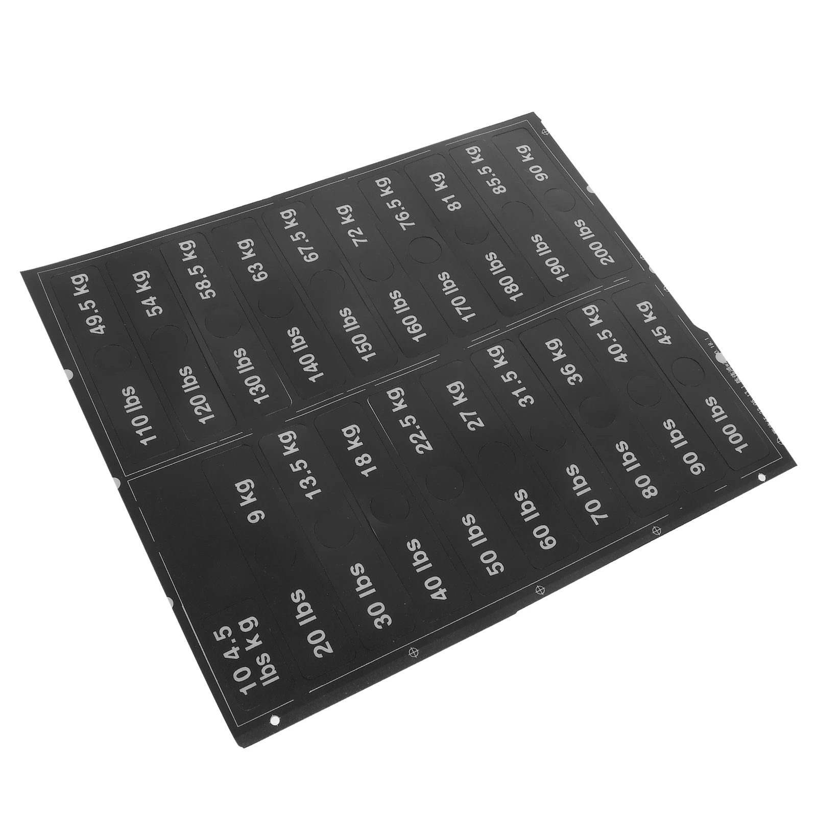 

Weight Stickers Labels 33x18mm Gym Equipment Tags Detachable Fitness Weighting Sheets Dumbbells Barbells Plates