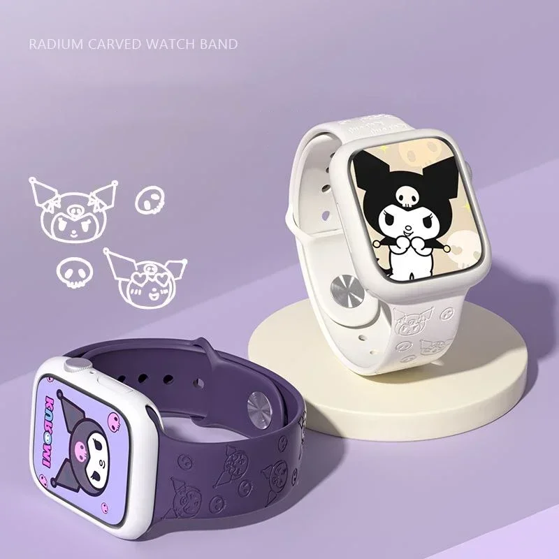 Sanrio Kuromi Anime Strap For Apple Watch Band 44mm 40mm 45mm 41mm 49mm 42mm 38mm 44 45 mm bracelet iwatch 7 se 3 4 5 6 8 Ultra