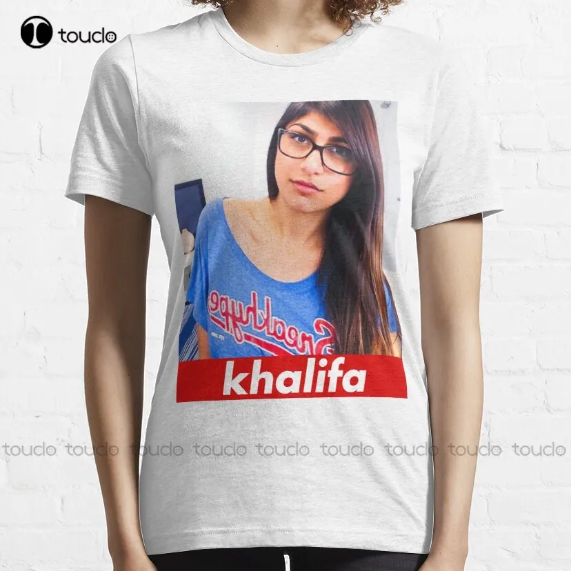 Khalifa Mia Khalifa Classic T-Shirt High Quality Cute Elegant Lovely Kawaii Cartoon Sweet Cotton Tee Shirts Custom Gift