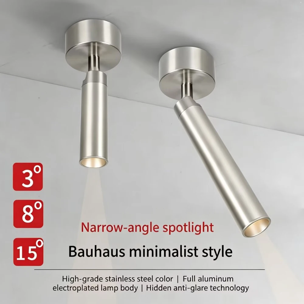 Simple LED spotlight folding spotlight COB embedded 350 ° adjustable angle ceiling light adjustable round spotlight indoor light
