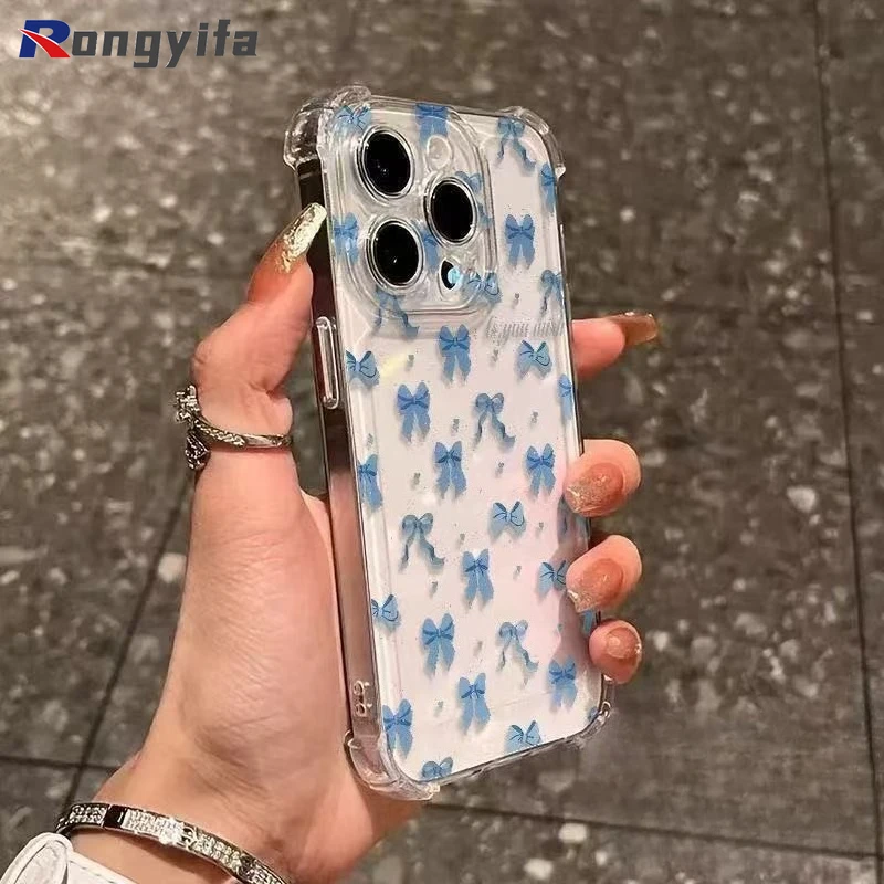 

For OnePlus 13 13T 13R 13S ACE 5 Pro Ultra Racing Nord 5 CE5 5G 4G Phone Case Cartoon Bow Flower Shockproof Soft Cover