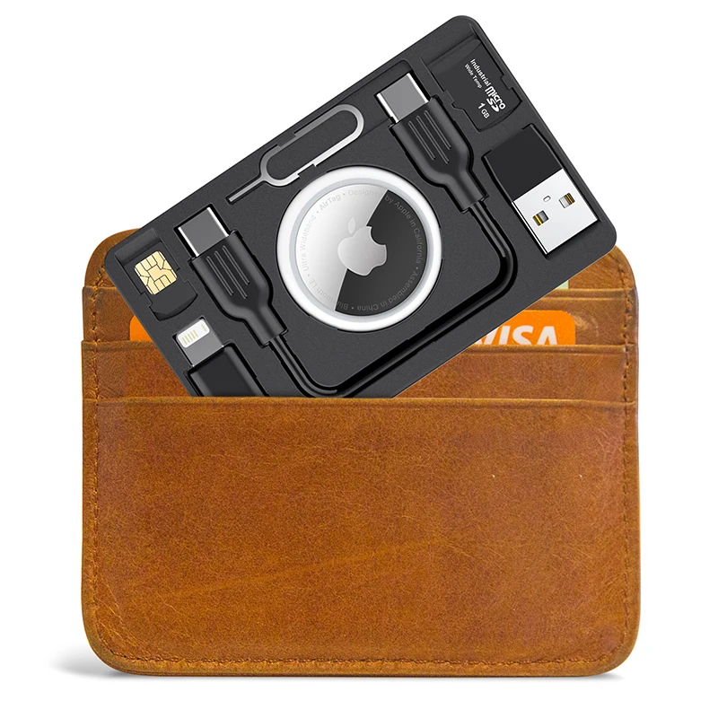 PZOZ Airtag Wallet Card Holder Air Tag Case