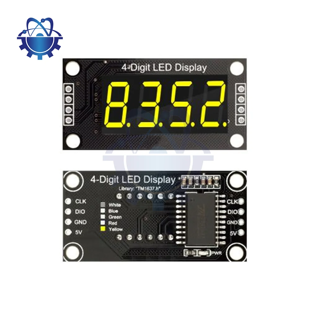 TM1637 Display 4 Bits Nixie Digital LED Display Module 0.36 inch Clock 7 Segments Digital Display Tube Module for Arduino