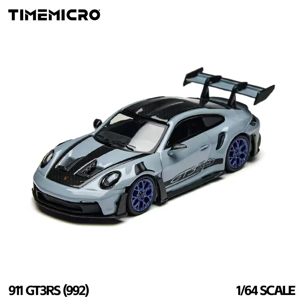 

Коллекционная модель автомобиля TimeMicro 1:64 Porsche 992 GT3 RS Polar Grey, литая под давлением, в подарочной упаковке