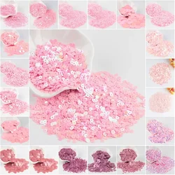 Pink Sequins 3mm-30mm Flat Round PVC Loose Sequins for Craft Paillette Sewing Decoration DIY Accessory Lentejuelas Para Coser