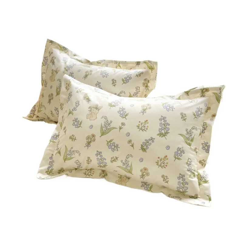 1Pc non-slip double-layer yarn single-layer printed waterproof pillowcase protective cover