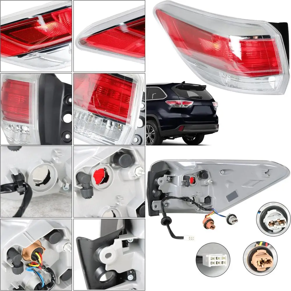 

2014-2016 Highlander Rear Brake Light Replacement, Left Side, Compatible with 815600E100