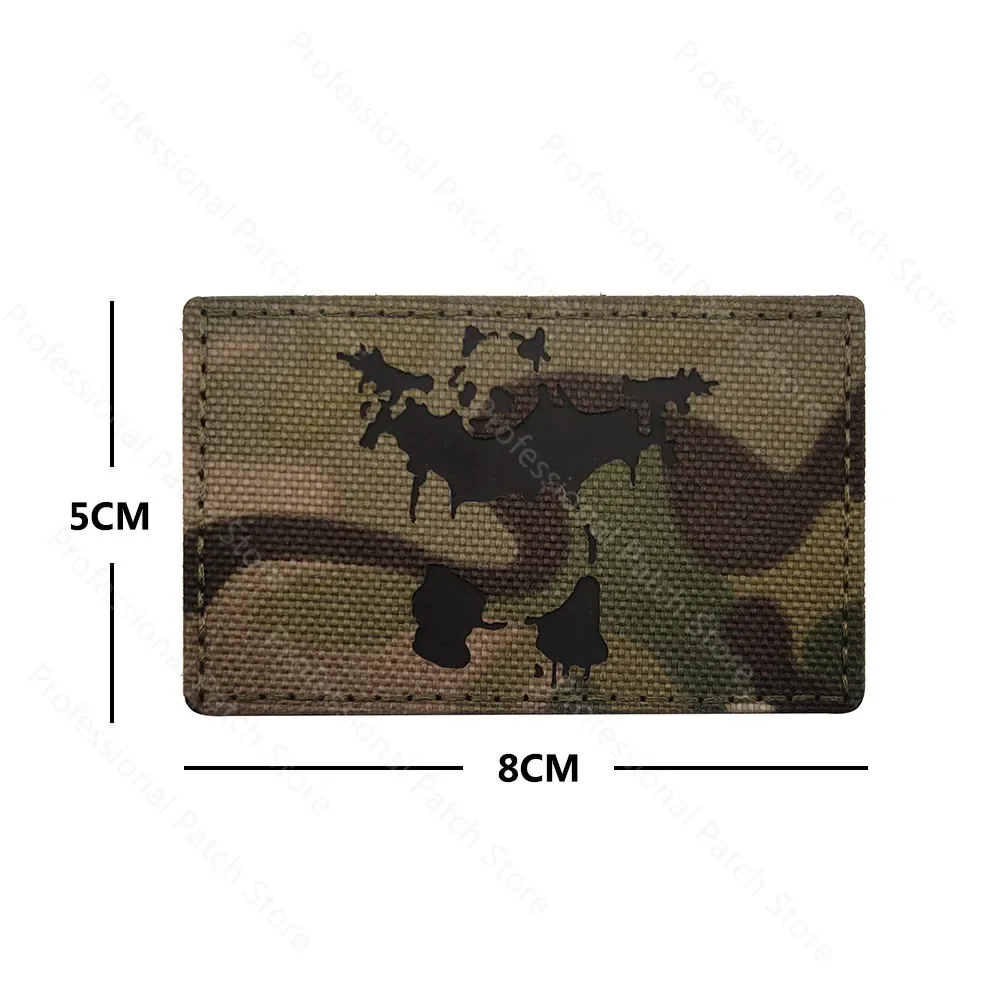 Distintivo militare riflettente a infrarossi con taglio Laser distintivo Morale tattico luminoso adesivo magico Patch per fascia da braccio per