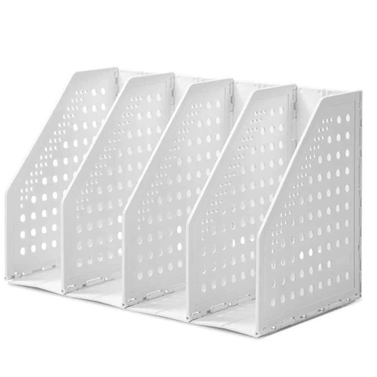 A75K Grids Retractable File Holder Desktop Bookends Desk Organizer Magazine File Organizer DIY Book Organizer