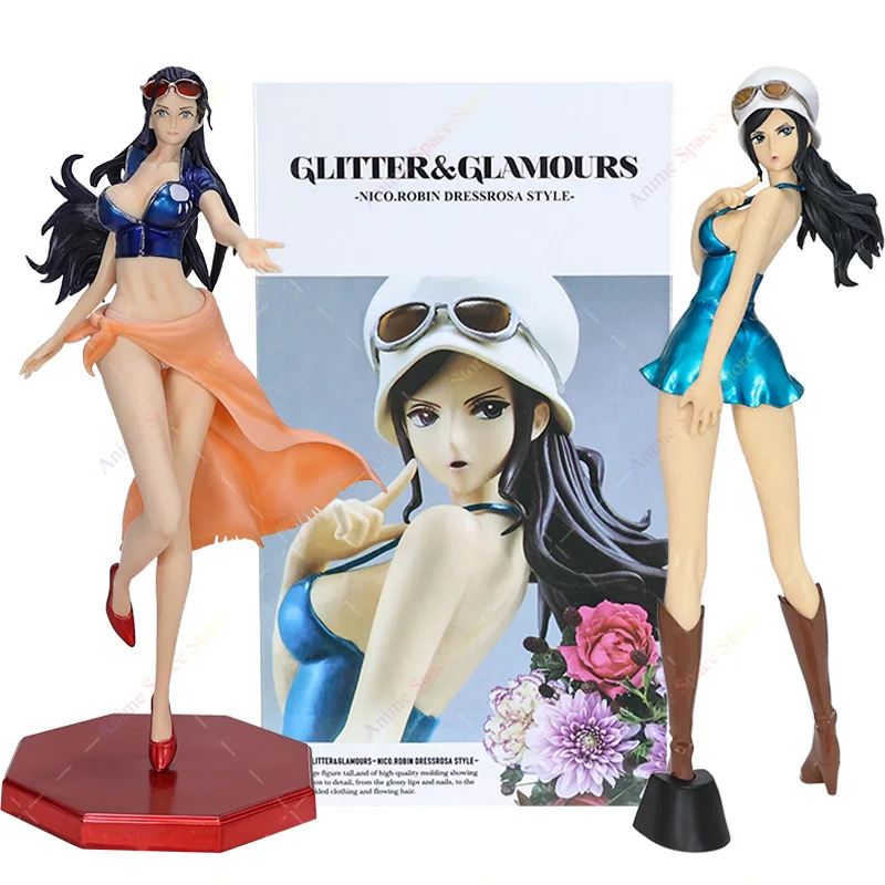 One Piece Figure Nico Robin Dressrosa Style Glitter Glamours Collectible Model Toy PVC Action Figures Robin Two Years Later Doll