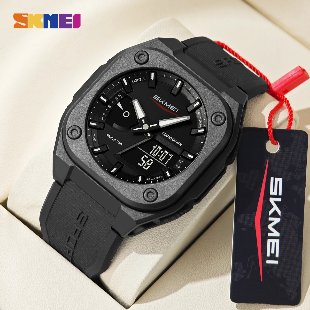 SKMEI Sport World Time Digital Electronics Watch Fashion Watches For Men Woemn Waterproof Alarm Clock Wristwatch Horloges Mannen