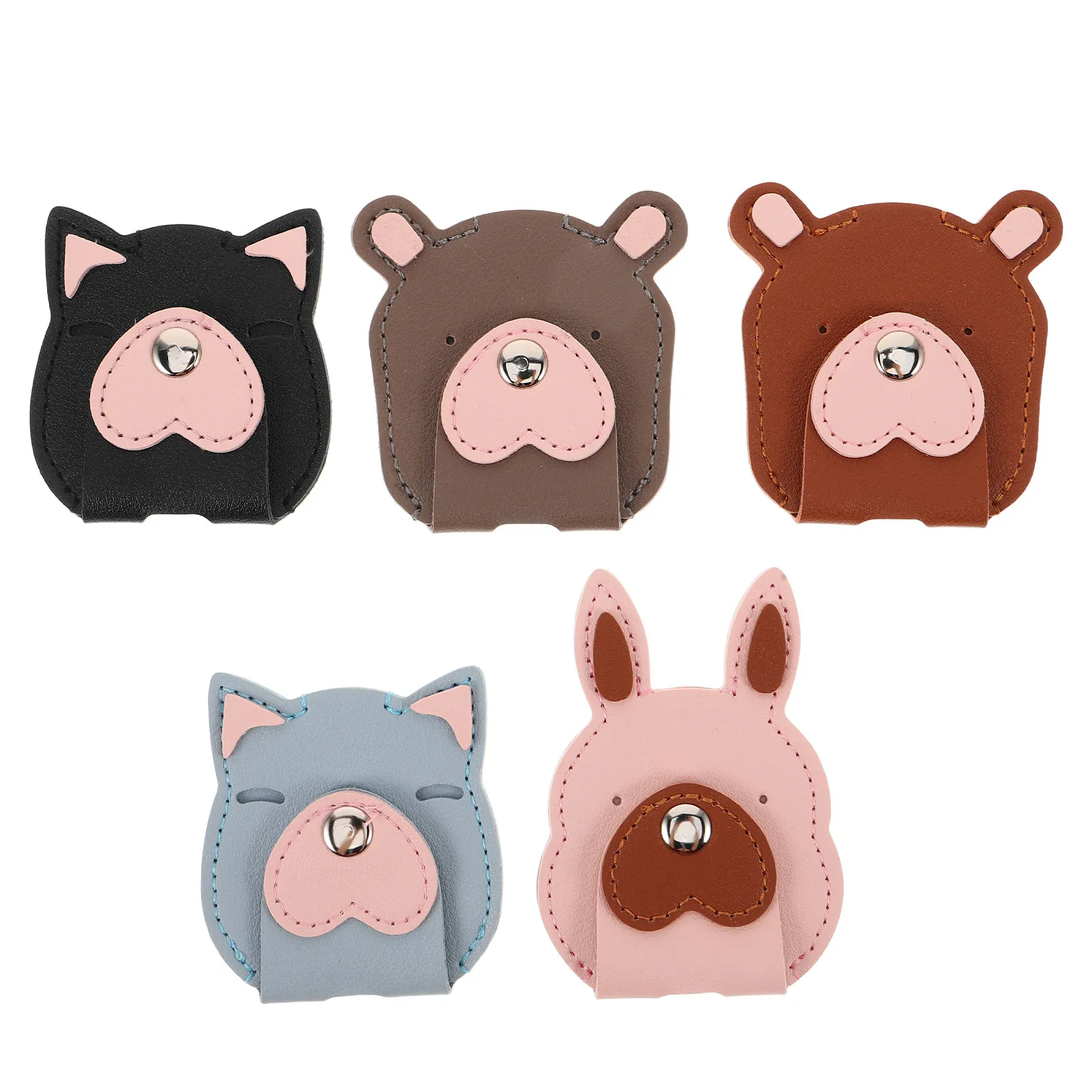 

5Pcs Earphone Cord Organizer Portable Cable Winder Travel Charging Wire Holder PU Cable Wrap Desk Cord Management for Headphones