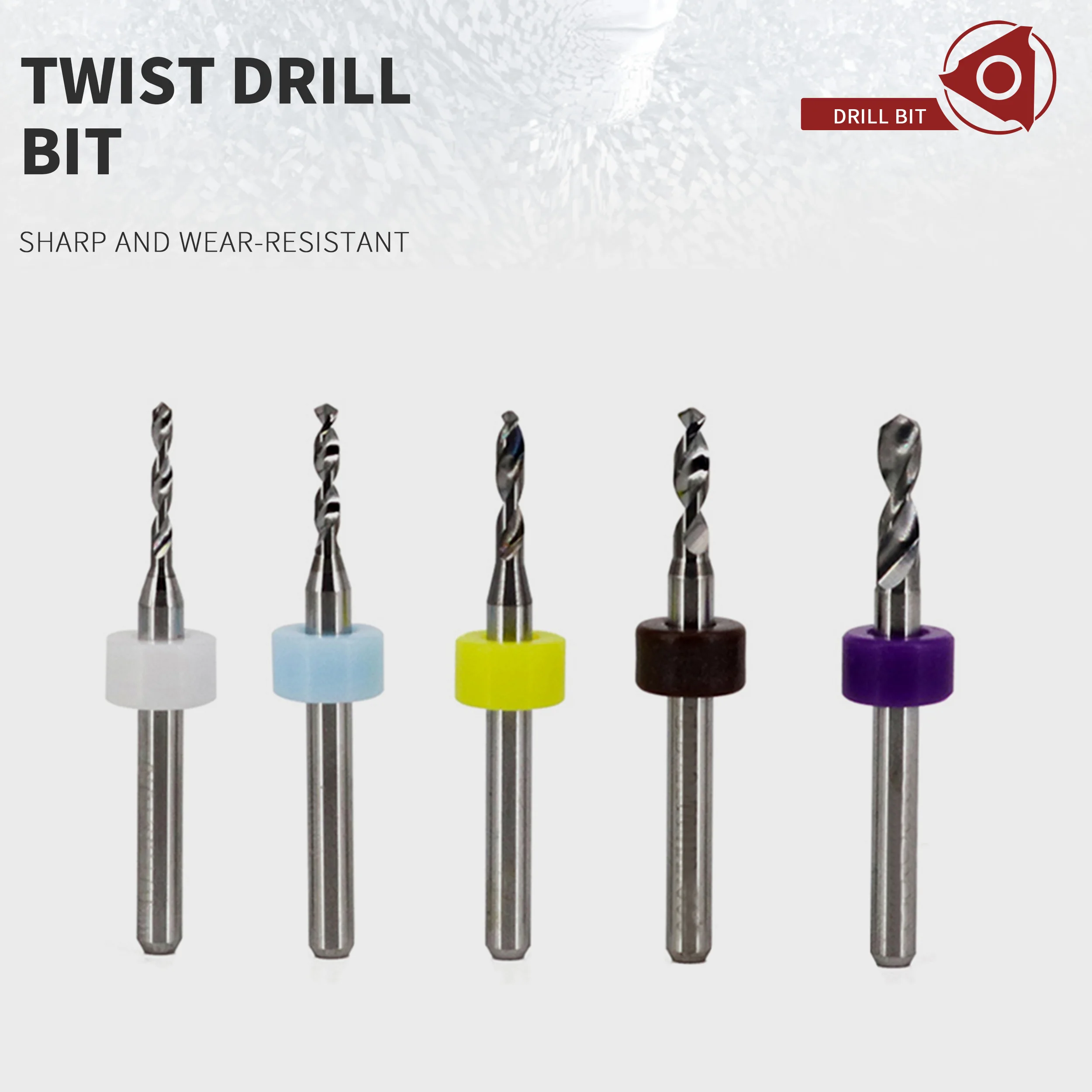 PCB Tungsten Steel Alloy Twist Drill Mini 0.10mm-1.5mm Drill Bit Set Miniature Small Fixed Handle Precision Small Drill Bit Tool