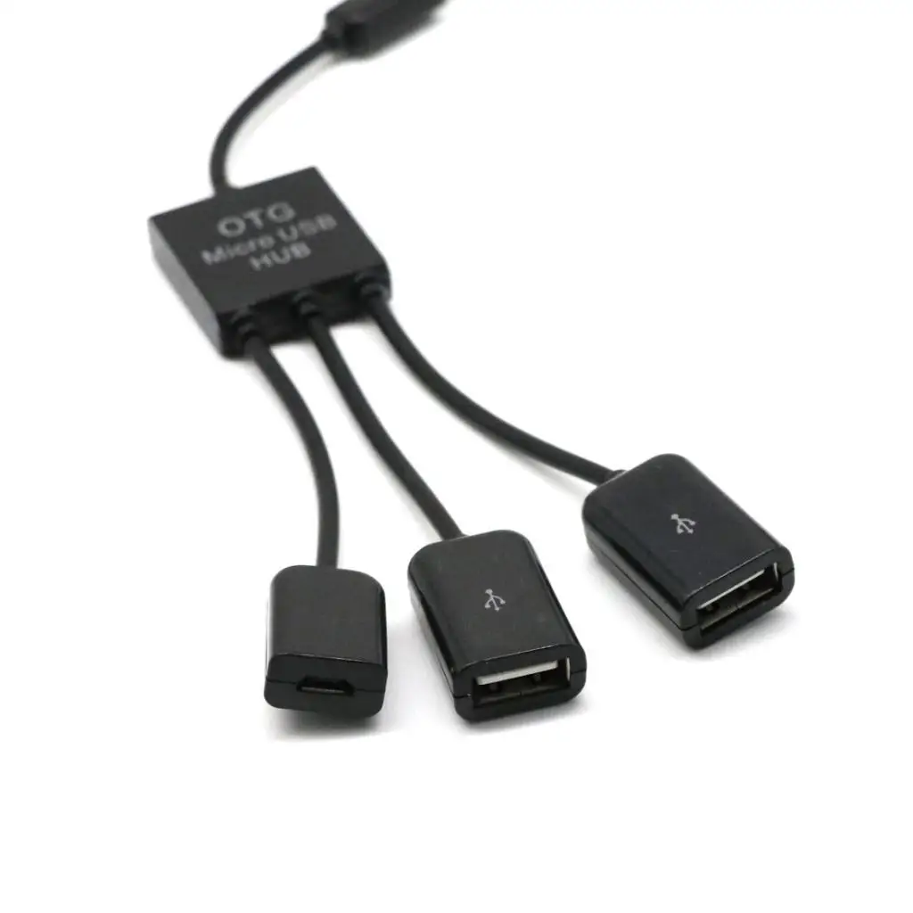 Кабель-адаптер-концентратор Micro USB OTG 3 в 1, для смартфонов Android, ПК