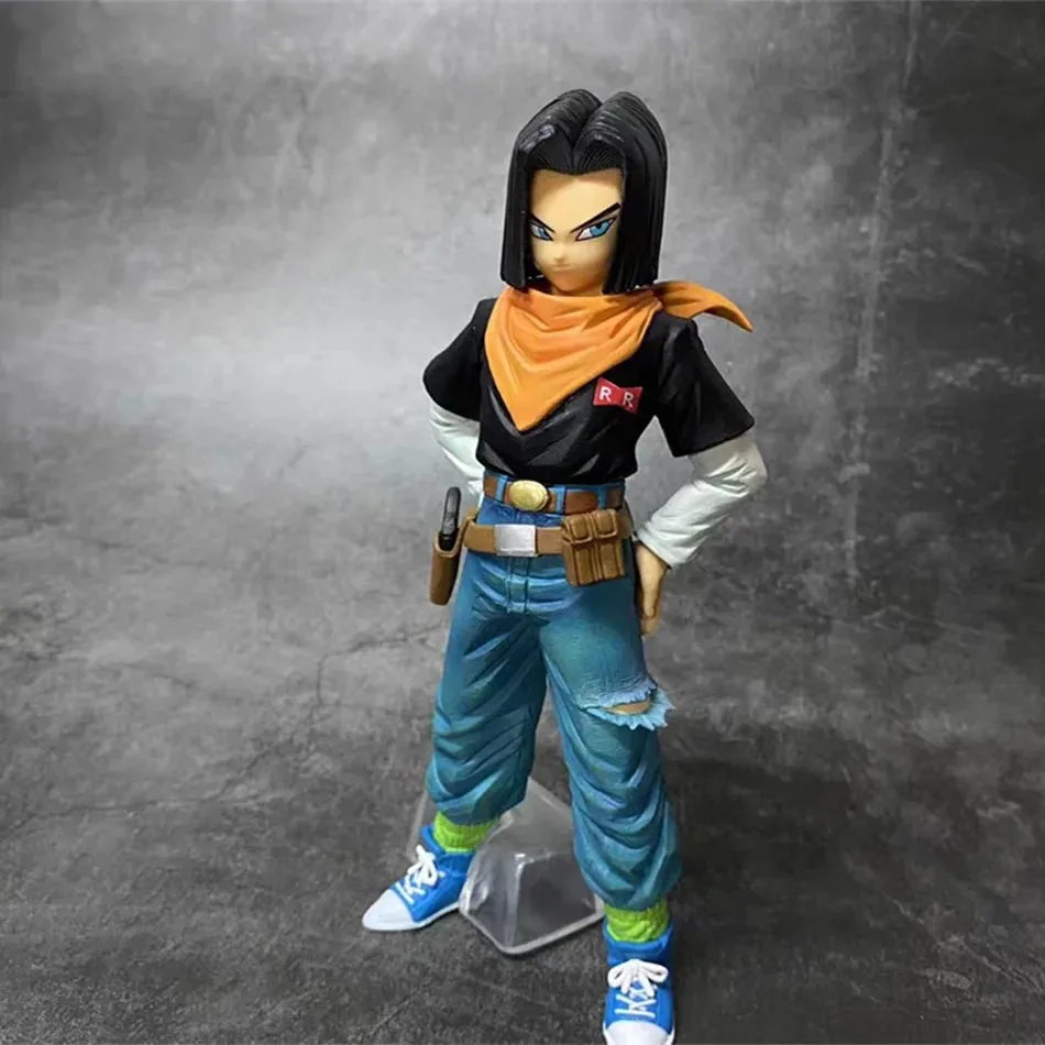 24cm Anime Dragon Ball Z Android 17 18 Figur Android 18 PVC Action figuren Sammlung Modell Spielzeug für Kinder Weihnachts geschenke