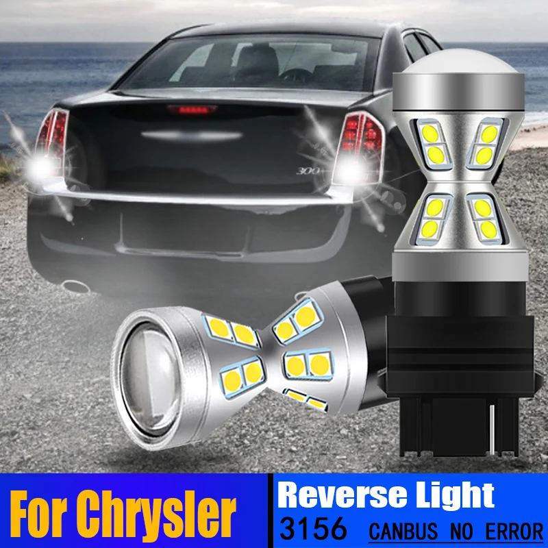 

2pcs 3156 T25 3157 Canbus LED Reverse Light Bulbs For Chrysler Sebring Voyager 300M 300 Intrepid PT Cruiser Aspen Town & Country