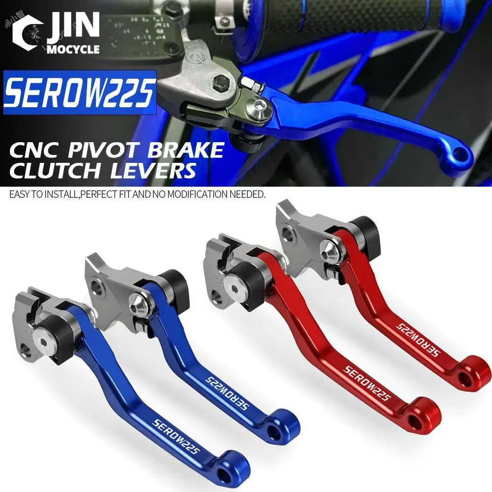 

For YAMAHA SEROW225 SEROW 225 1986-2015 2014 2013 Motorcoss Pit Dirt Bike Pivot Foldable Brake Clutch Levers With LOGO SEROW225