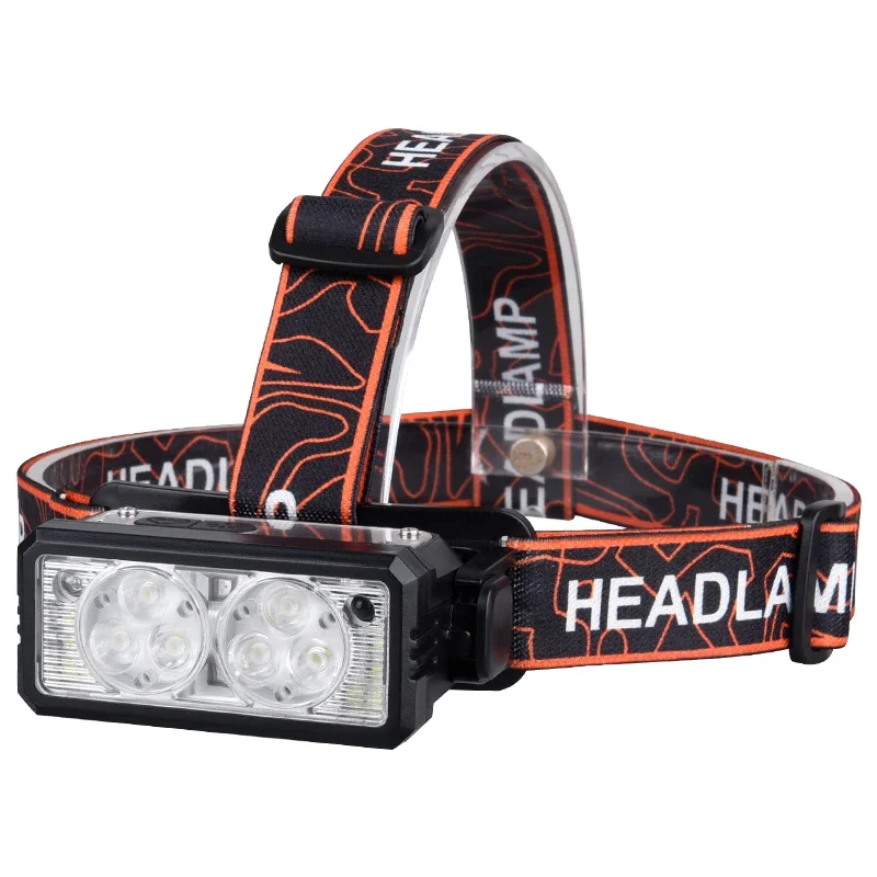 LED Headlamp Powerful Waterproof Headlight Type-C Rechargeable 18650 Head Torch Camping Fishing Lantern