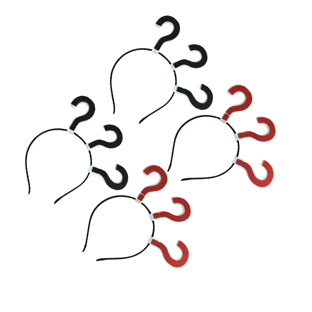 

4 Pcs Question Mark Headb Celebration Hair Accessory Fashion Creative Headdress for Festival Birthday Party Cloth Material Soft
