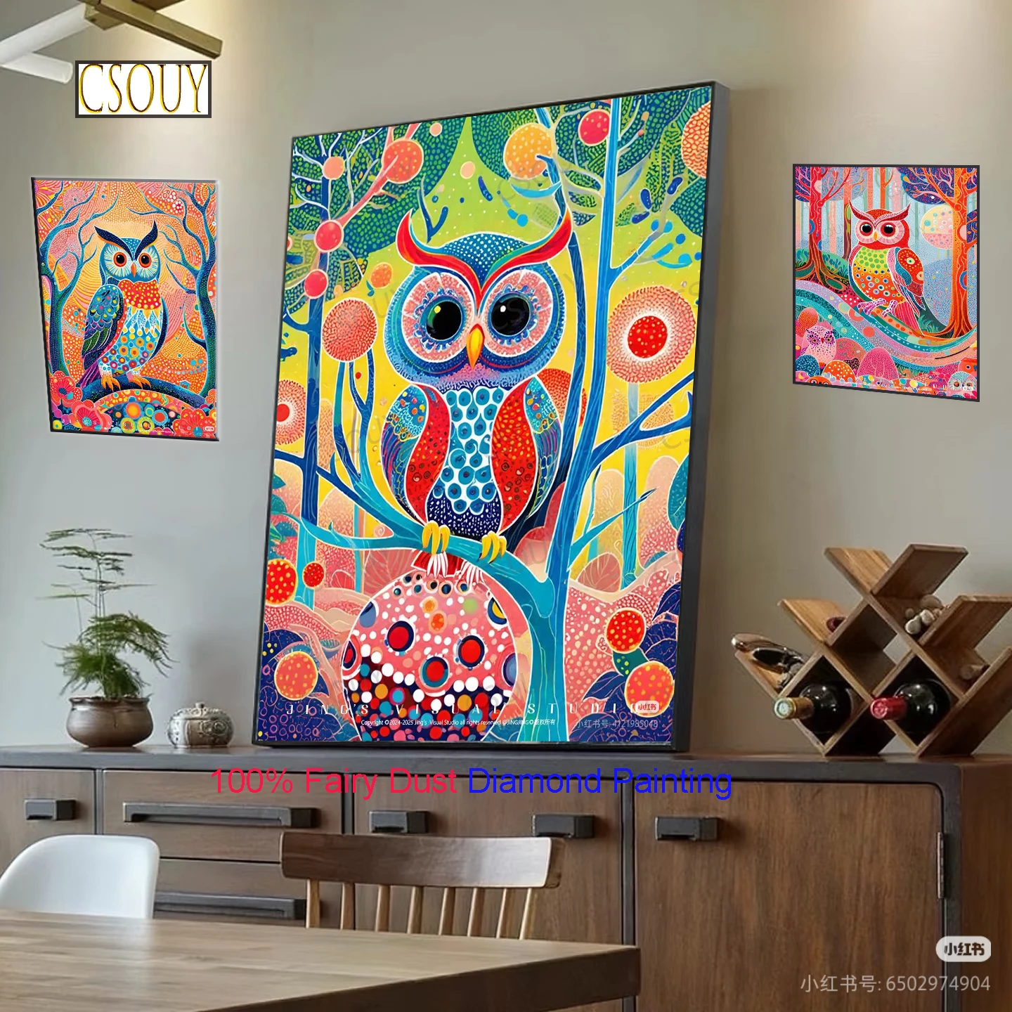 

100% сказочная пыль, сделай сам, алмазная живопись, вышивка крестиком, цветные совы, животные, 5D вышивка, квадратная мозаика, домашний декор, рукоделие, кристалл