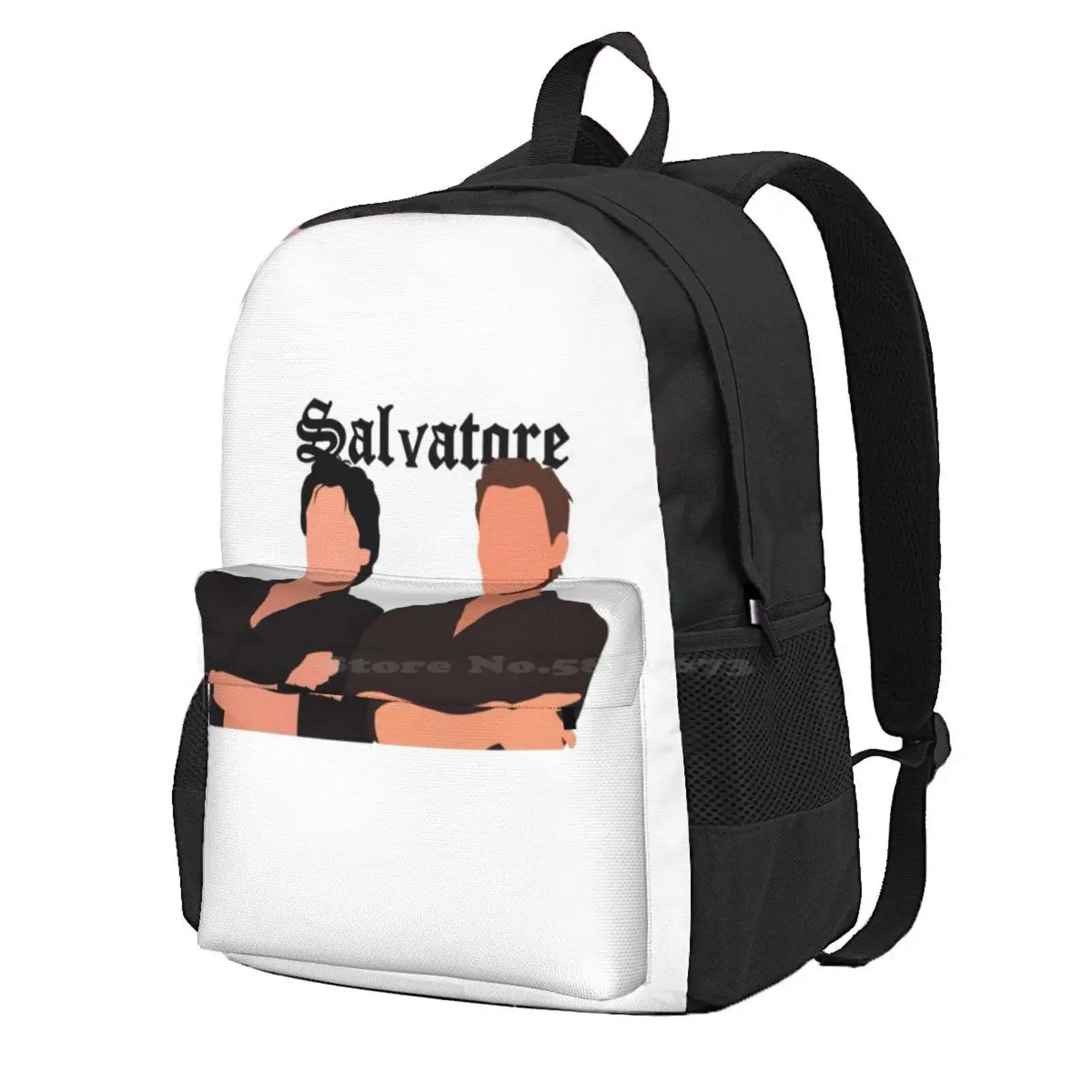 Salvatore Brothers Hot Sale Schoolbag Backpack Fashion Bags Diaries Stefan Damon Vampires Tvd Series Silhouette The Originals