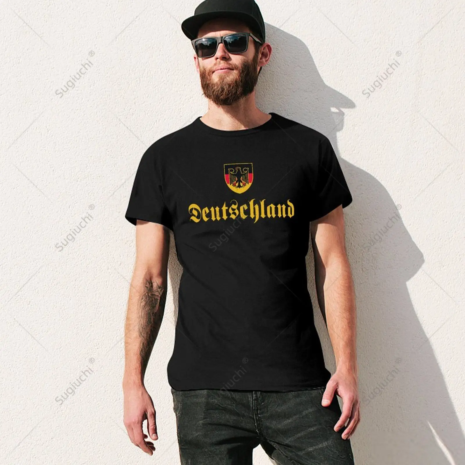 Unisex Men Deutschland Flag of German I Love from Germany Tshirt Tees T Shirts Women Boys 100% Cotton T-Shirt