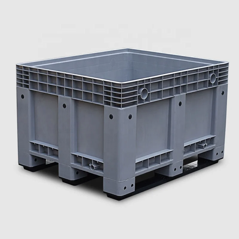 

Heavy Duty Bulk Stackable Plastic Pallet Container Storage Box High Volume Crate For Industrial Agricultural Plastic Pallet Box