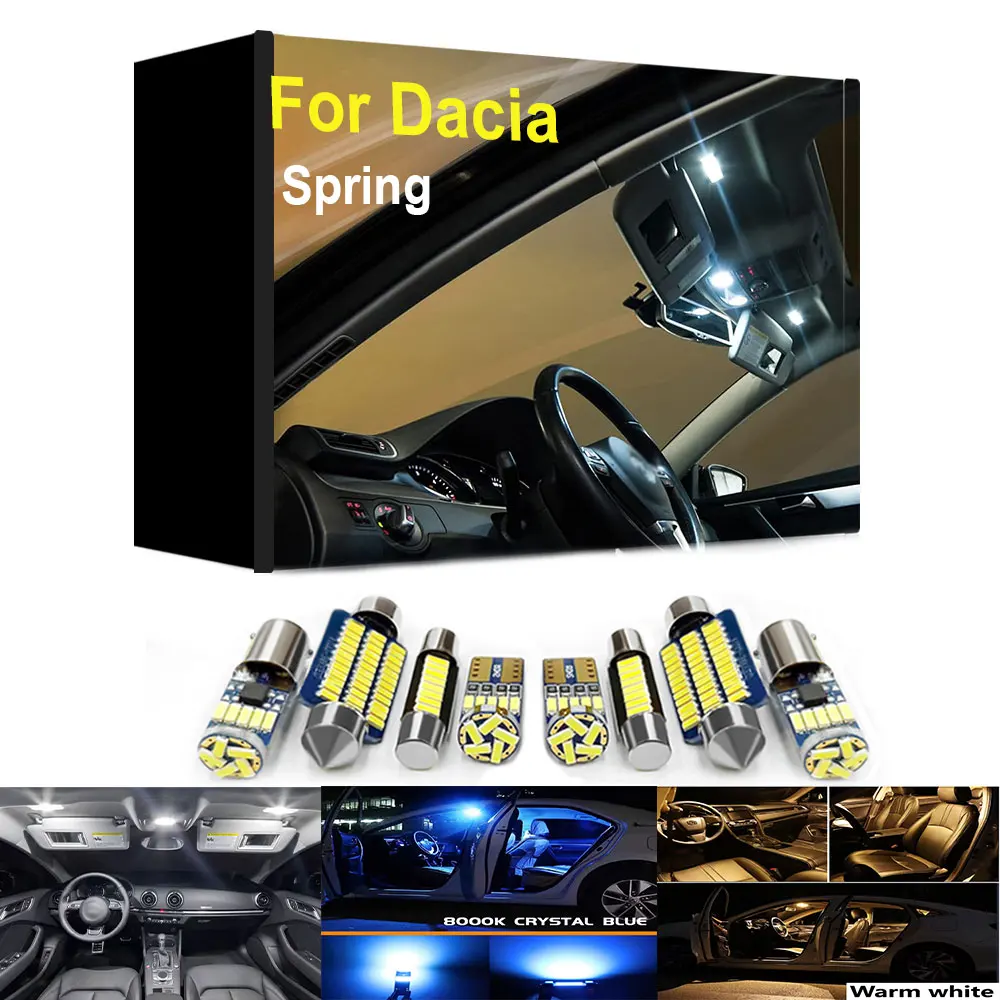 Innen-LED-Leselampen-Set für Dacia Spring 2020 2021 2022 2023 2024 2025 Innenraumbeleuchtung Zubehörteile Canbus