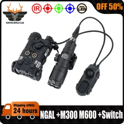 WADSN NGAL Red Green Blue Dot Laser Tactical Surefir M300A M600C Hunting Scout Light With AXON Dual Control Switch Fit 20MM Rail