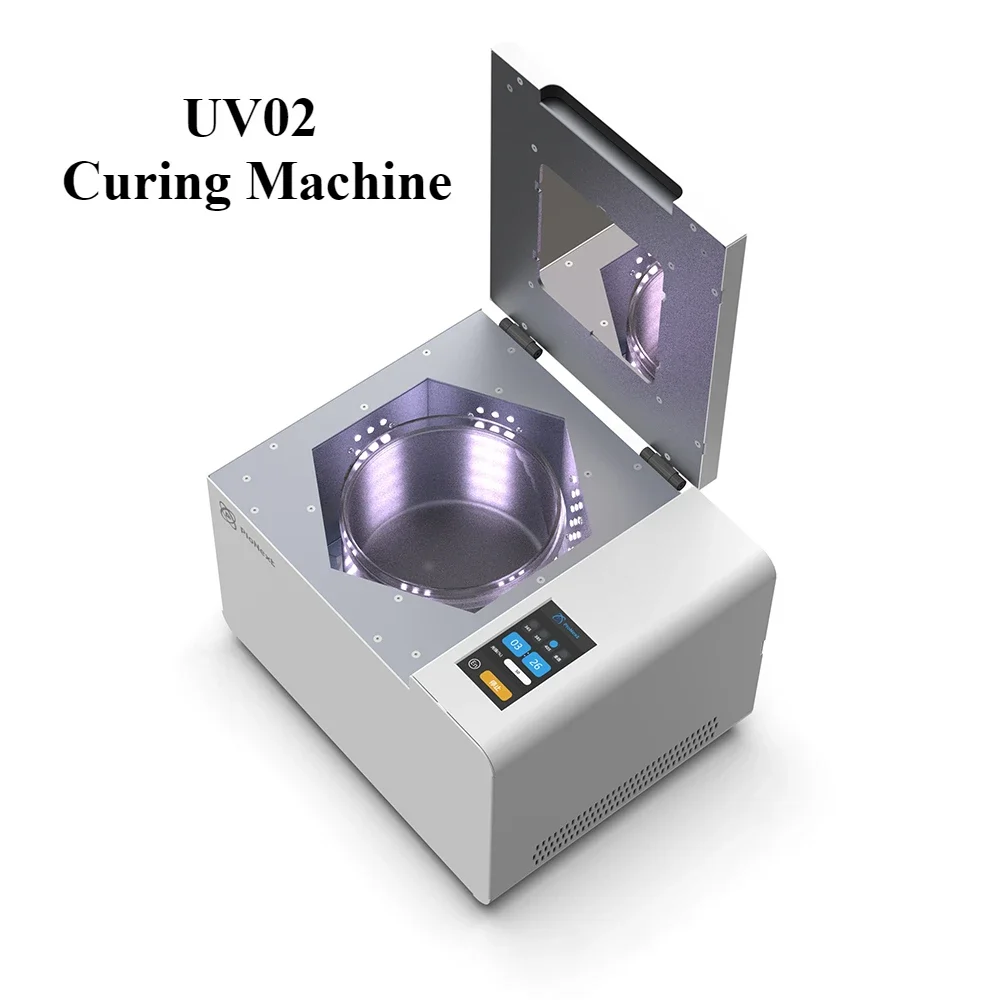 UV02 Curing Machine 330W Tri-Wavelength for Zirconia/Resin/PMMA -  Lab Certified with Digital Timer & LED