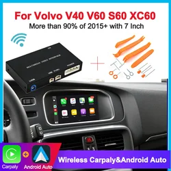 Wild de décodeur de mise à niveau d'écran pour Volvo CarPlay, kit automatique Android, 7 pouces, V40, V60, S60, XC60, V70, XC70, S80